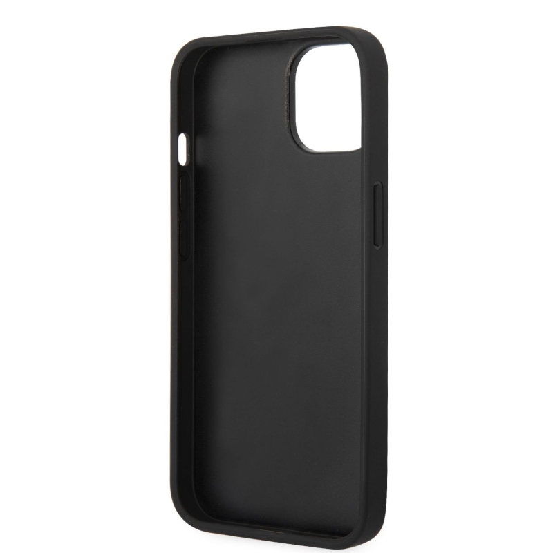 Karl Lagerfeld Glitter Flakes Ikonik zadný kryt pre iPhone 14 Plus čierny