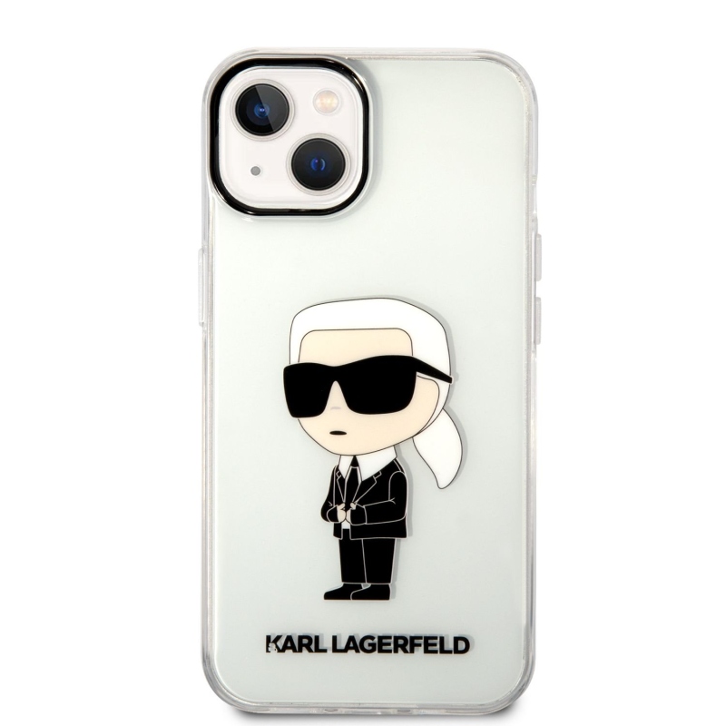 Karl Lagerfeld IML Ikonik NFT zadní kryt pro iPhone 14 Plus průhledný