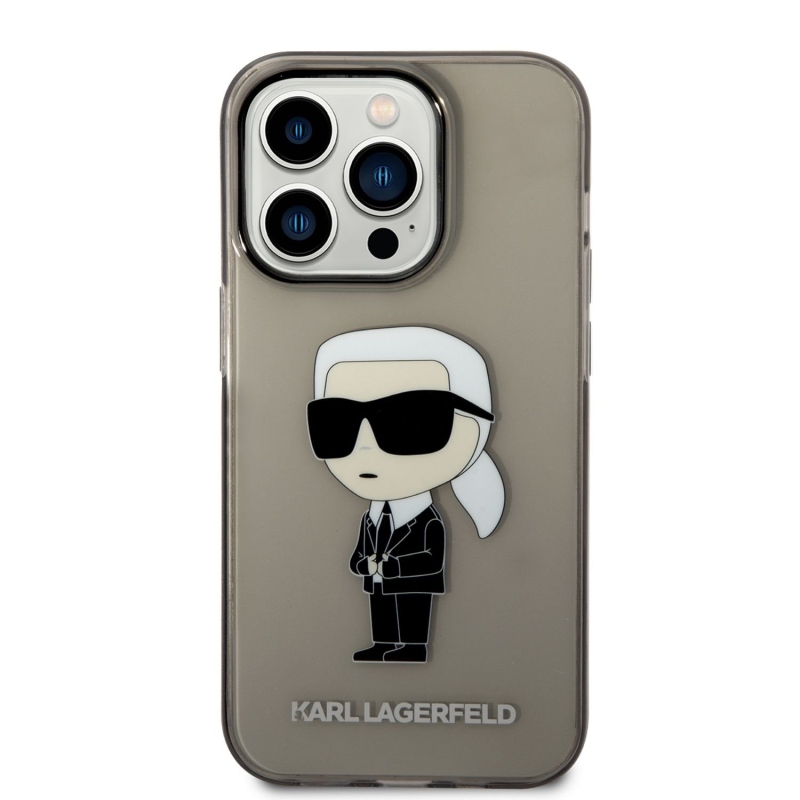 Karl Lagerfeld IML Ikonik NFT zadný kryt pre iPhone 14 Pro čierny