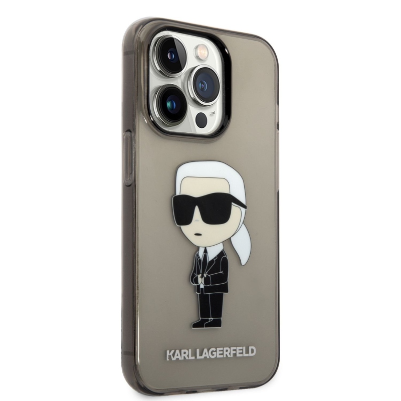 Karl Lagerfeld IML Ikonik NFT zadný kryt pre iPhone 14 Pro Max čierny