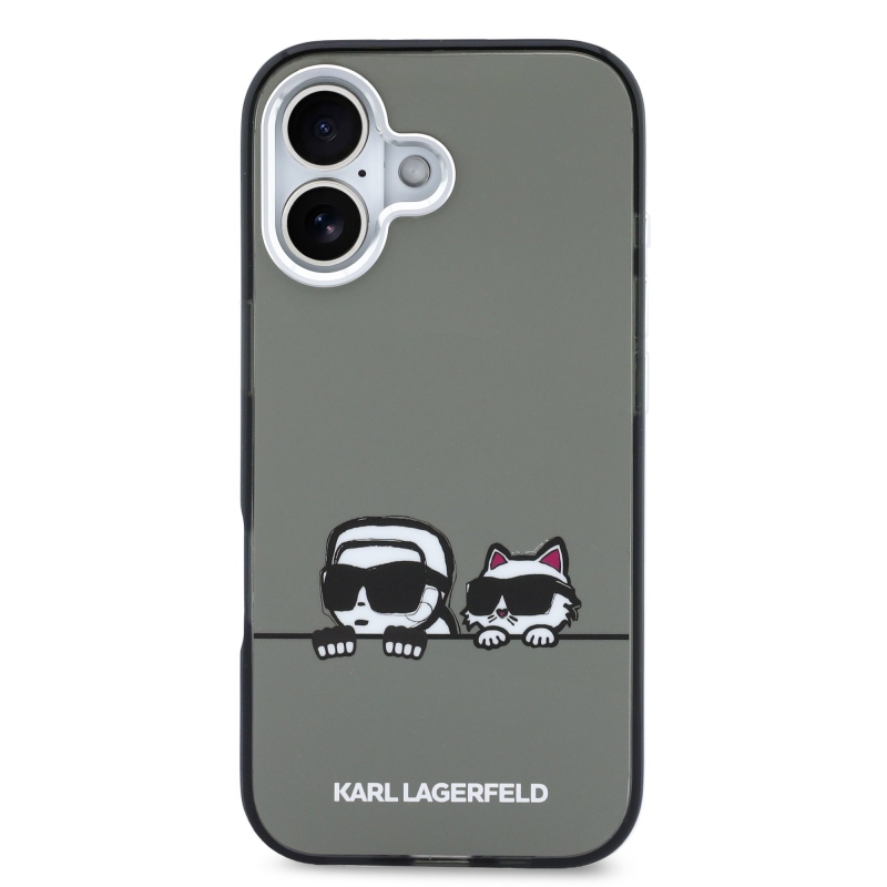 Karl Lagerfeld IML K&CH Heads Logo MagSafe Back Cover pre iPhone 17 Black