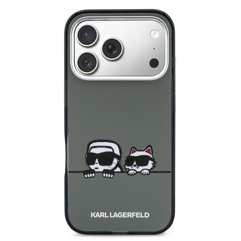 Karl Lagerfeld IML K&CH Heads Logo MagSafe Zadný Kryt pre iPhone 17 Pro Max Black