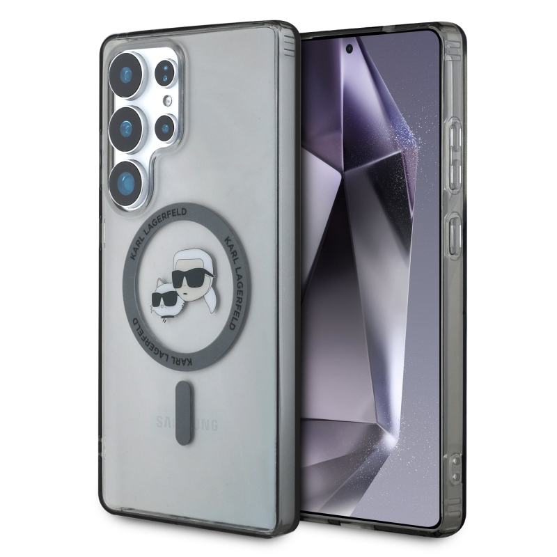 Karl Lagerfeld IML K&CH Heads MagSafe zadný kryt pre Samsung Galaxy S25 Ultra Black