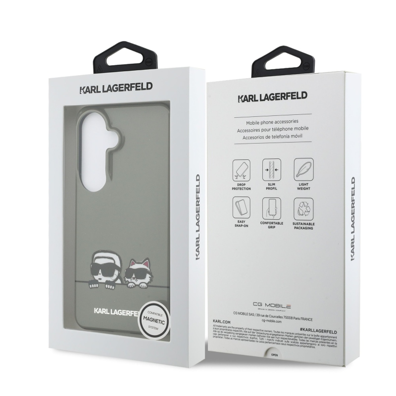 Karl Lagerfeld IML K&CH Peekaboo Logo Magnetický zadný kryt pre Samsung Galaxy S26 Black