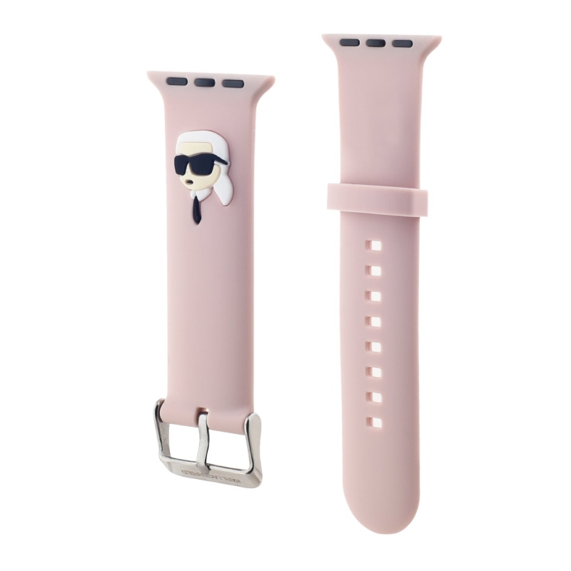 Karl Lagerfeld Karl Head NFT remienok pre Apple Watch 42/44/45/46/49 Pink