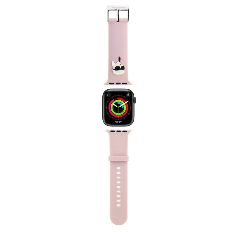 Karl Lagerfeld Karl Head NFT remienok pre Apple Watch 42/44/45/46/49 Pink