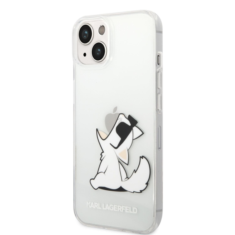 Karl Lagerfeld PC/TPU Choupette Eat zadný kryt pre iPhone 14 Plus priehľadný