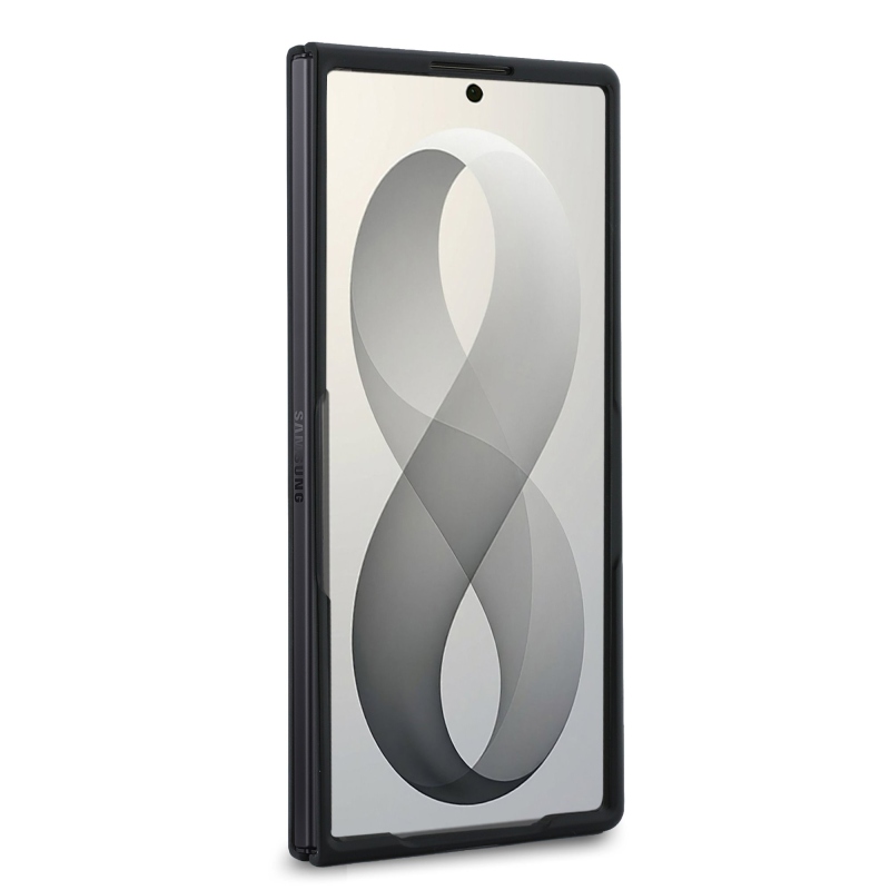 Karl Lagerfeld PU – magnetický zadný kryt s motívom Karl a Choupette pre Samsung Galaxy Z Fold 8, farba Ultra Black