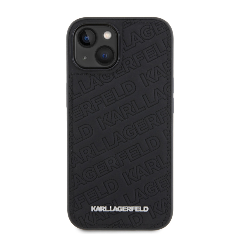 Karl Lagerfeld PU Quilted Pattern Zadný Kryt pre iPhone 15 Black