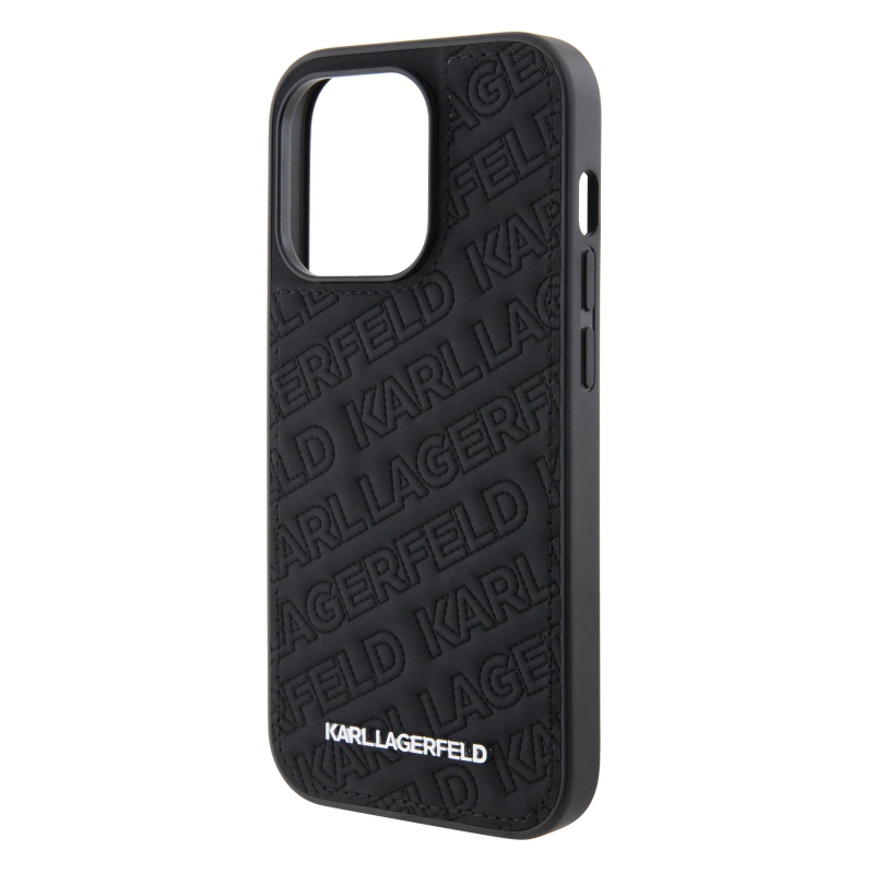 Karl Lagerfeld PU Quilted Pattern Zadný Kryt pre iPhone 15 Pro Max Black