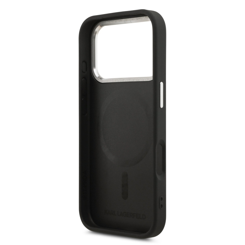 Zadný kryt Karl Lagerfeld PU RSG Logo MagSafe pre iPhone 17 Pro Black