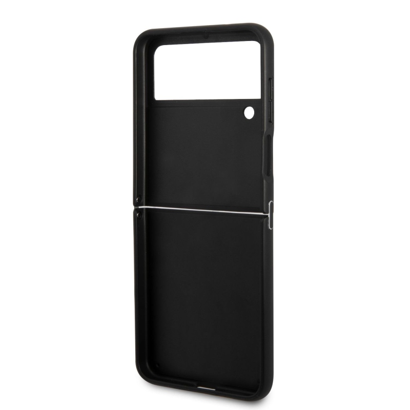Karl Lagerfeld PU Saffiano Ikonik kryt pre Samsung Galaxy Z Flip 4 čierny