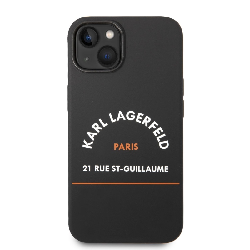 Karl Lagerfeld Rue St Guillaume zadný kryt pre iPhone 14 Plus čierny