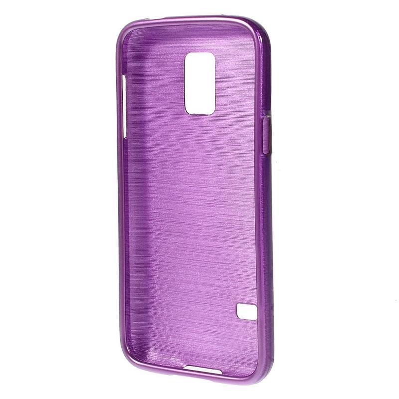 Kartáčové puzdro pre Samsung Galaxy S5 mini G-800- fialové