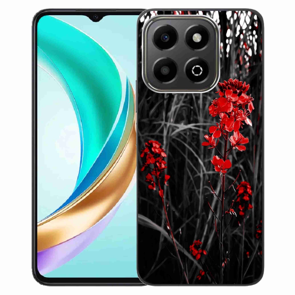Gélový kryt mmCase na Honor X6b - červená rastlina