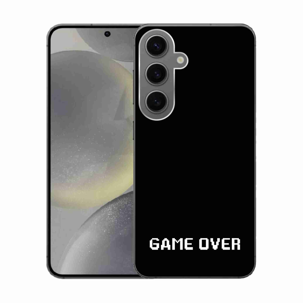 Gélový kryt mmCase na Samsung Galaxy S24 - game over čierne pozadie