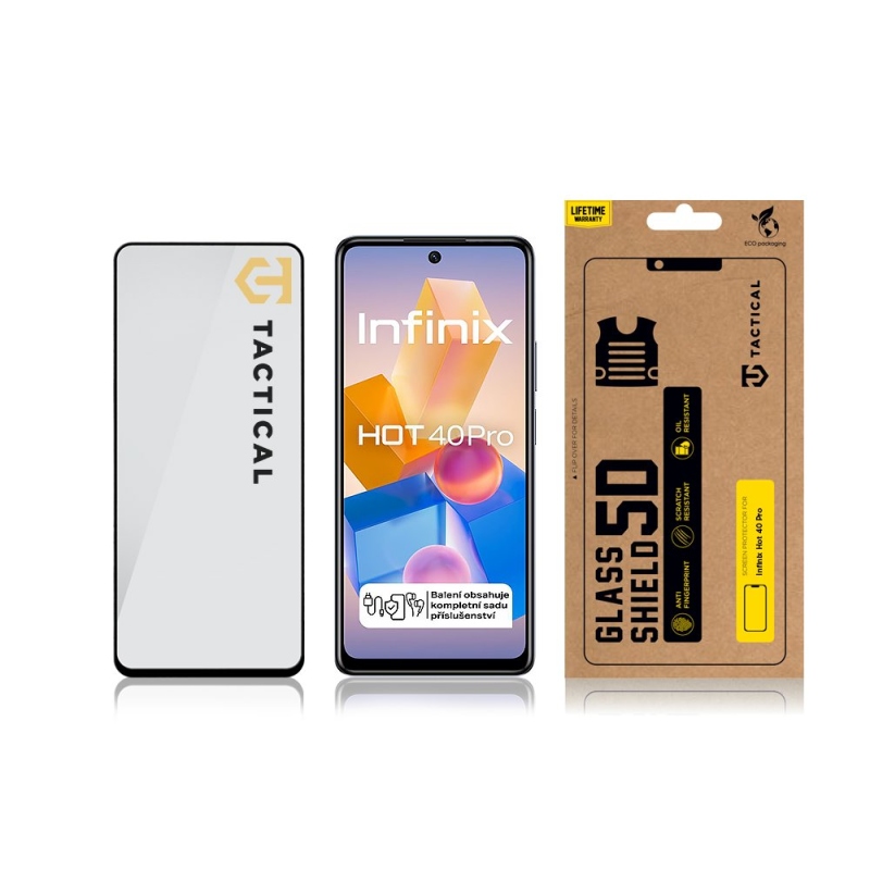 Tactical Glass Shield 5D sklo pre Infinix Hot 40 Pro Black