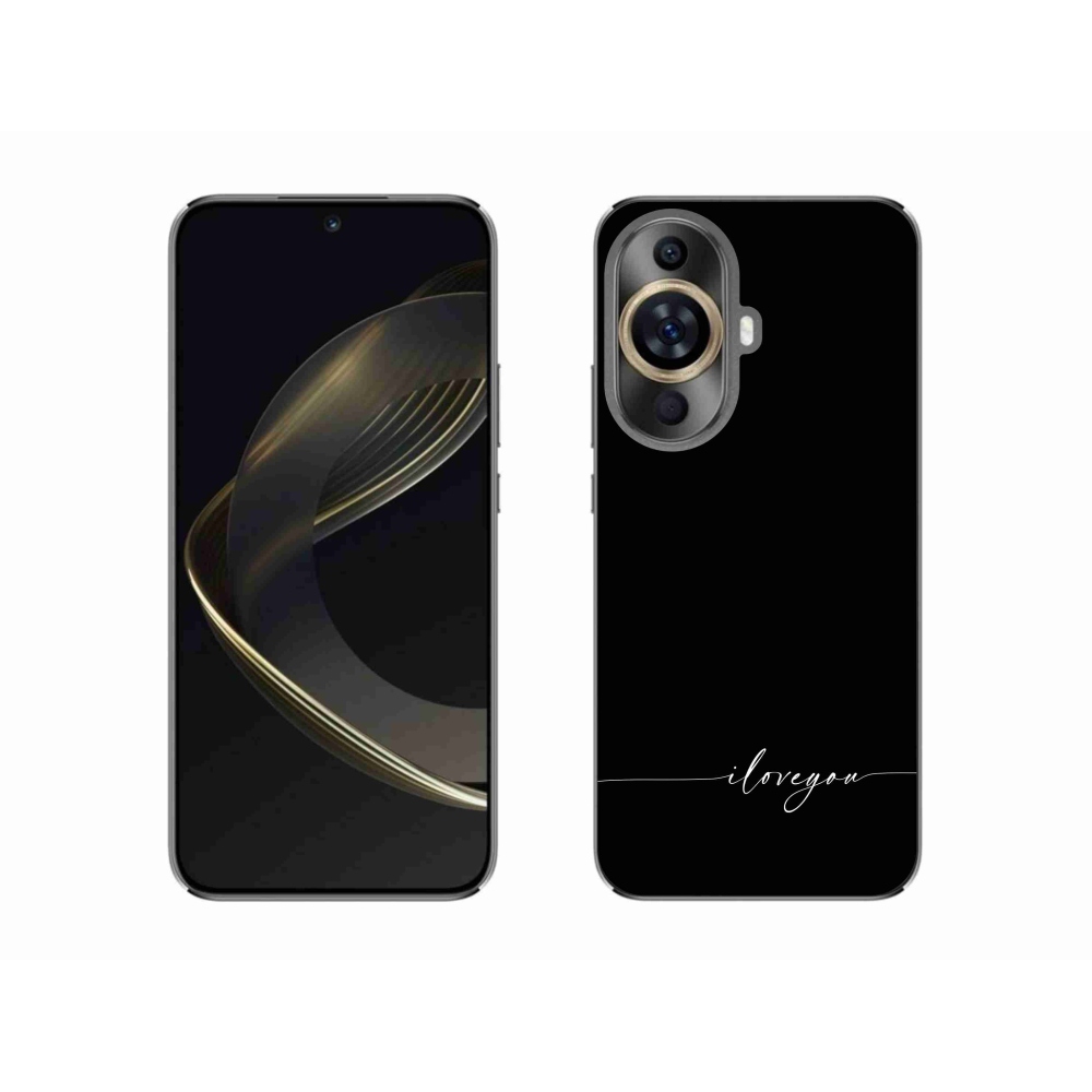 Gélový kryt mmCase na Huawei Nova 11 - I love you čierne pozadie