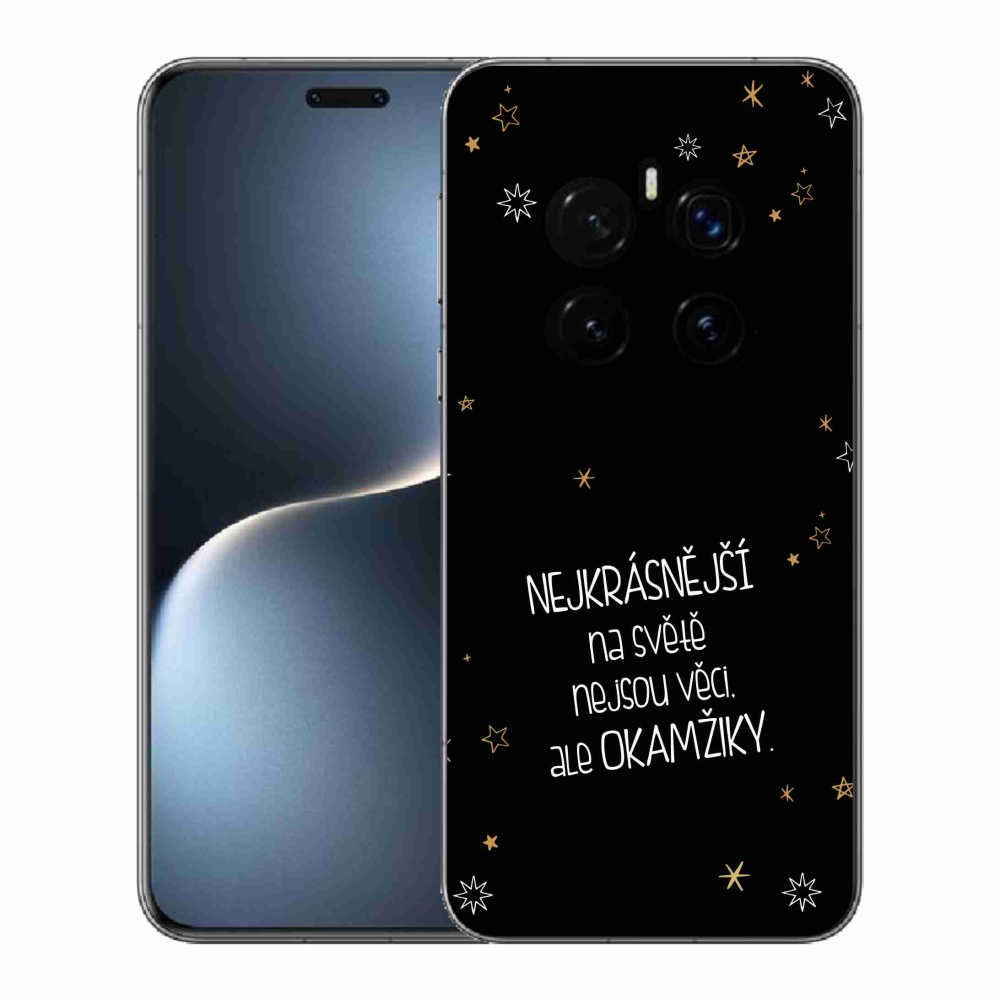 Gélový kryt mmCase na Honor Magic 7 Pro 5G - citát 4 čierne pozadie