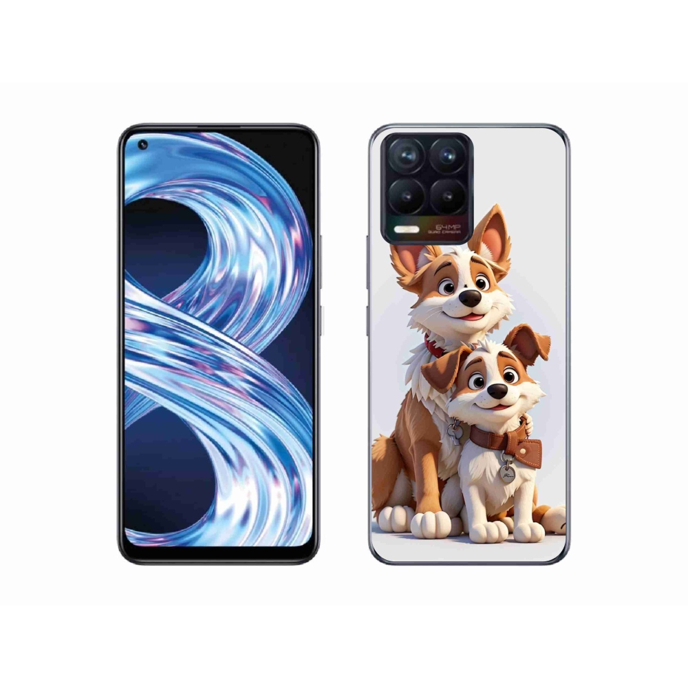 Gélový kryt mmCase na Realme 8 Pro - kreslenie psy