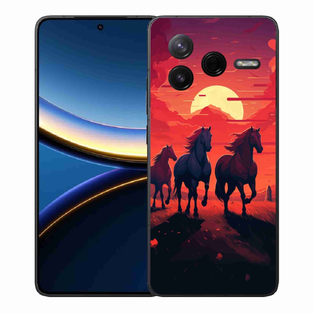 Gélový kryt mmCase na Xiaomi Poco F7 Pro - kone a západ slnka