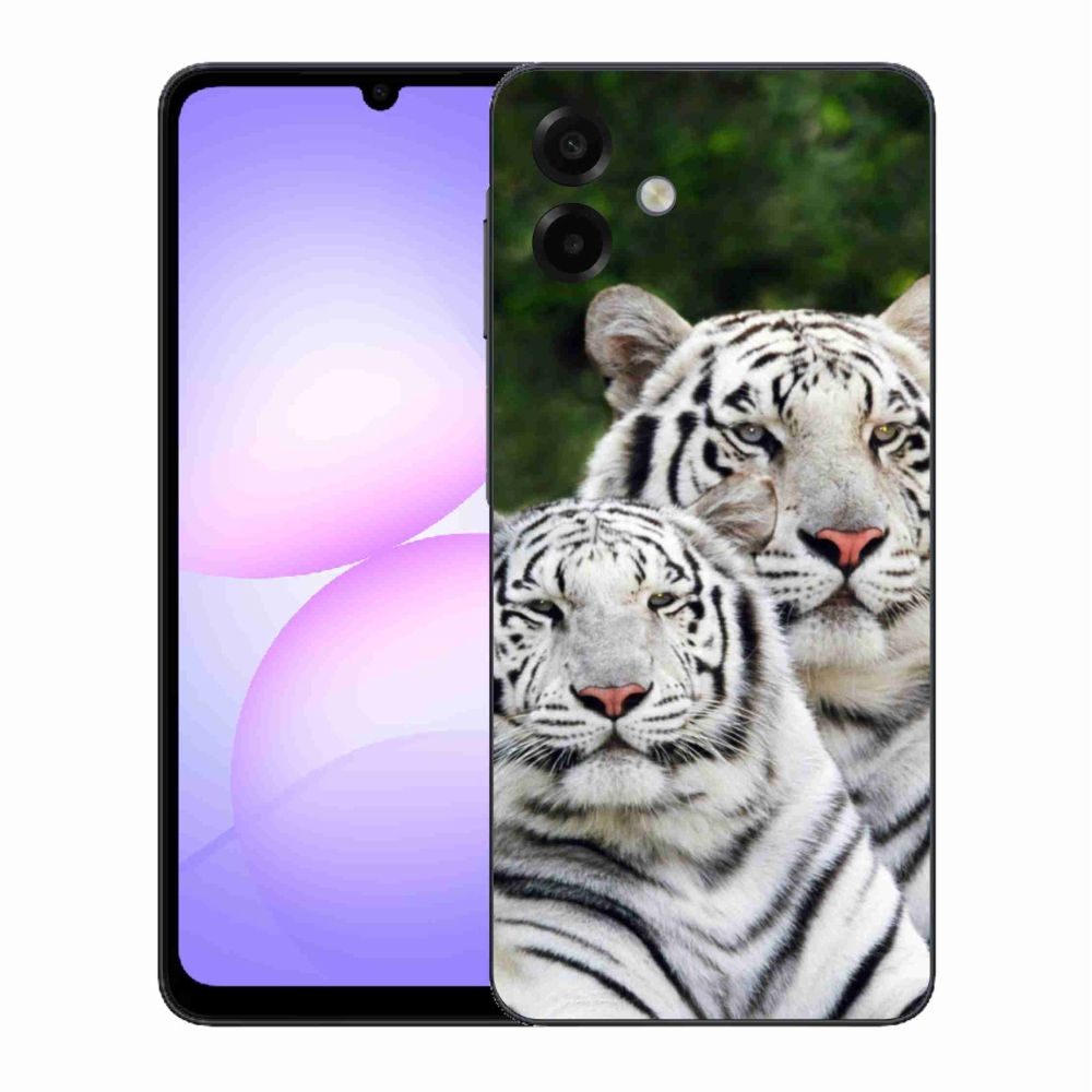 Gélový kryt mmCase na Samsung Galaxy A07 4G - bieli tigre