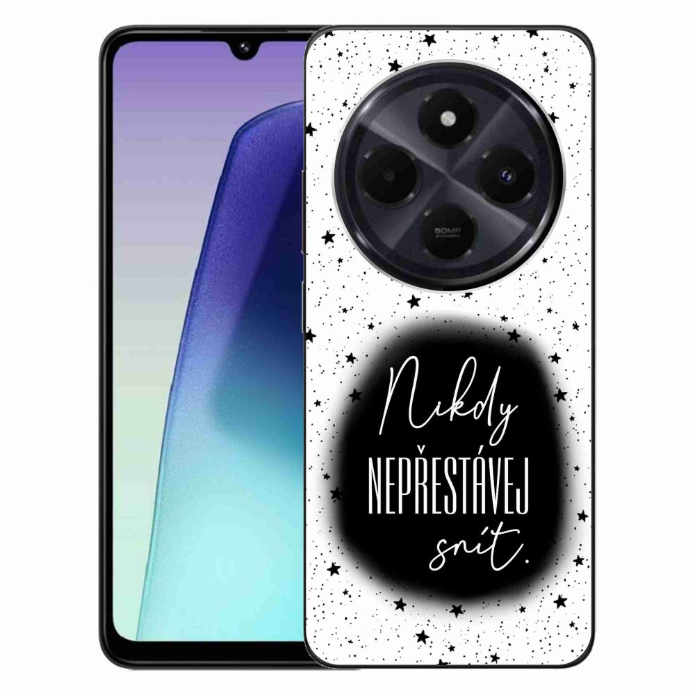 Gélový kryt mmCase na Xiaomi Redmi 14C/Poco C75 - citát 1 čiernobiele pozadie