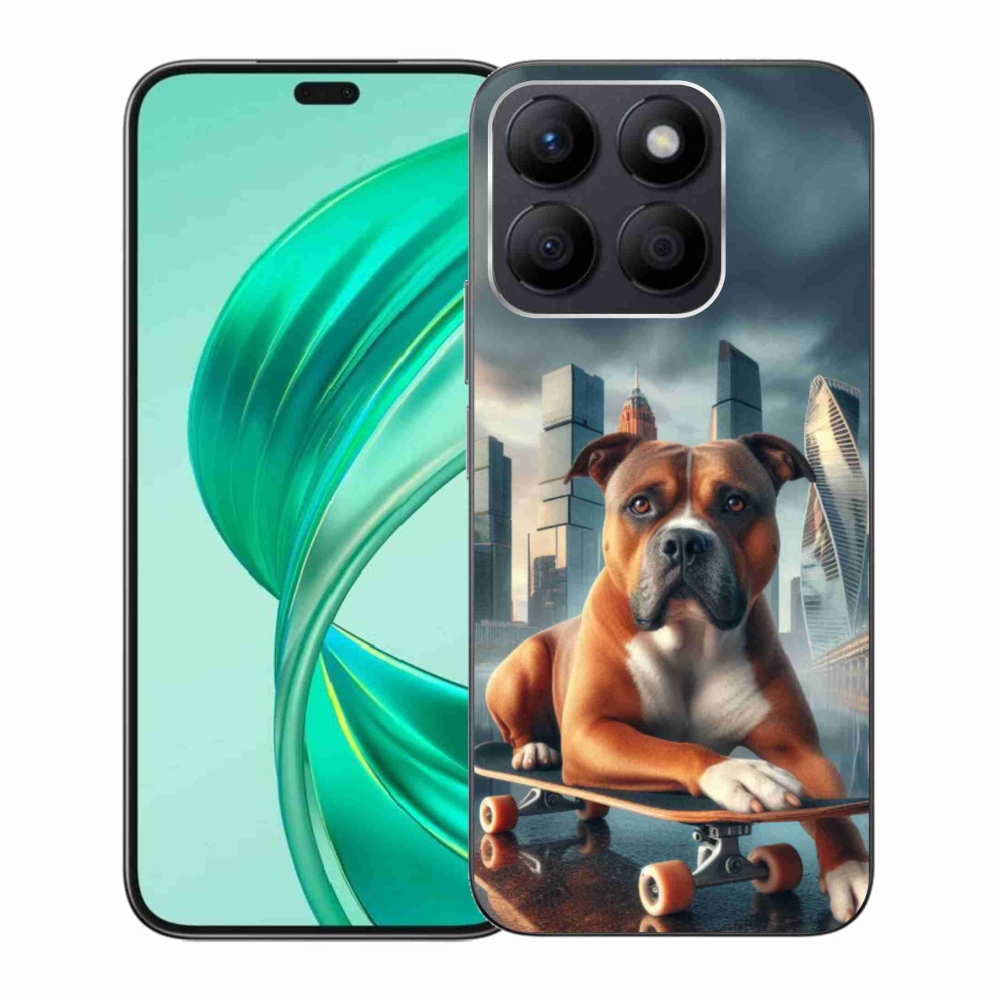 Gélový kryt mmCase na Honor X8b - pes na skateboarde