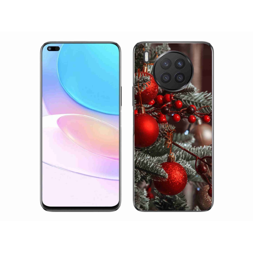 Gelový kryt mmCase na Huawei Nova 8i - vánoční ozdoby 2