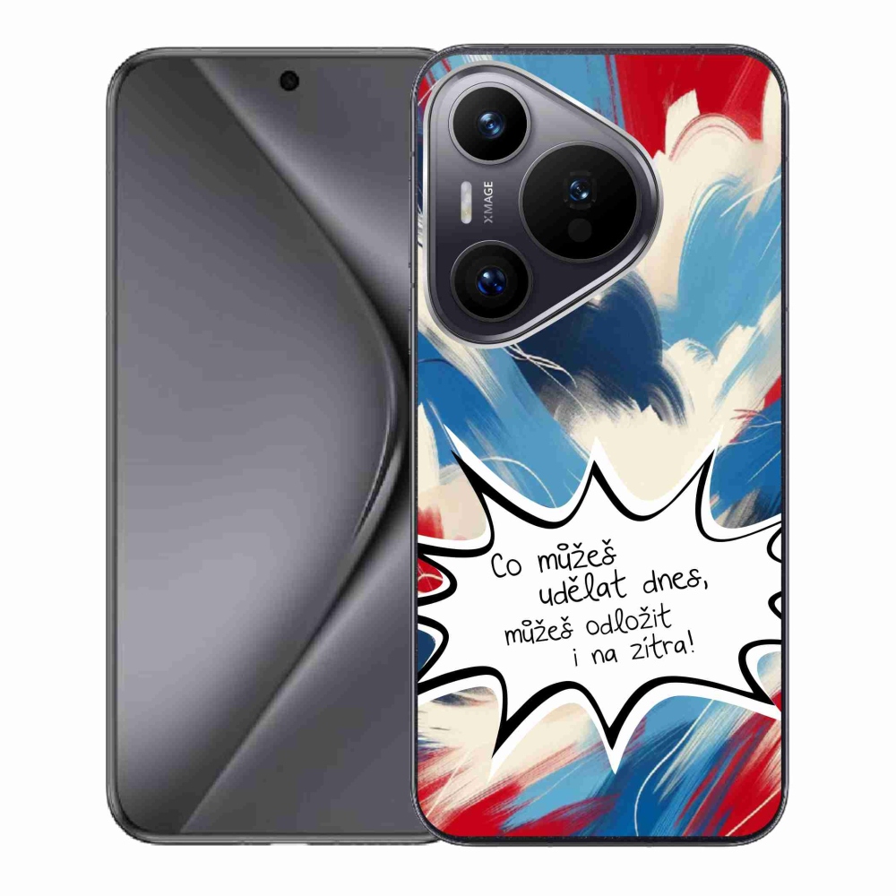 Gélový kryt mmCase na Huawei Pura 70 - vtipný text 9 biele pozadie