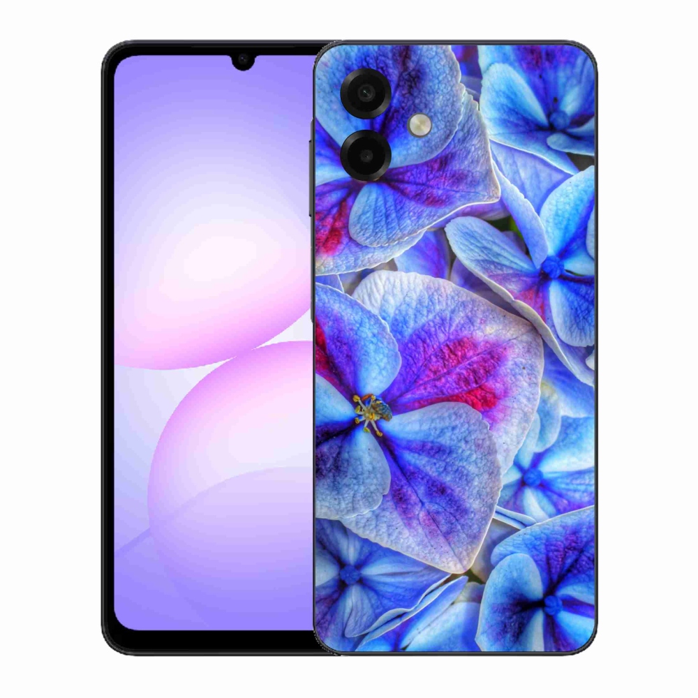 Gélový kryt mmCase na Samsung Galaxy A07 4G - modré kvety 1