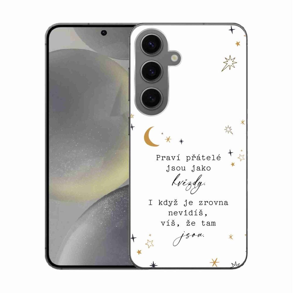 Gélový kryt mmCase na Samsung Galaxy S24 - citát 6 biele pozadie