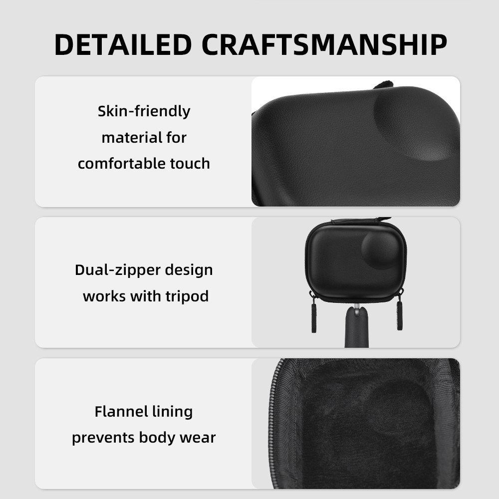 FLYMILE ochranné úložné púzdro pre Insta360 GO Ultra s karabínou