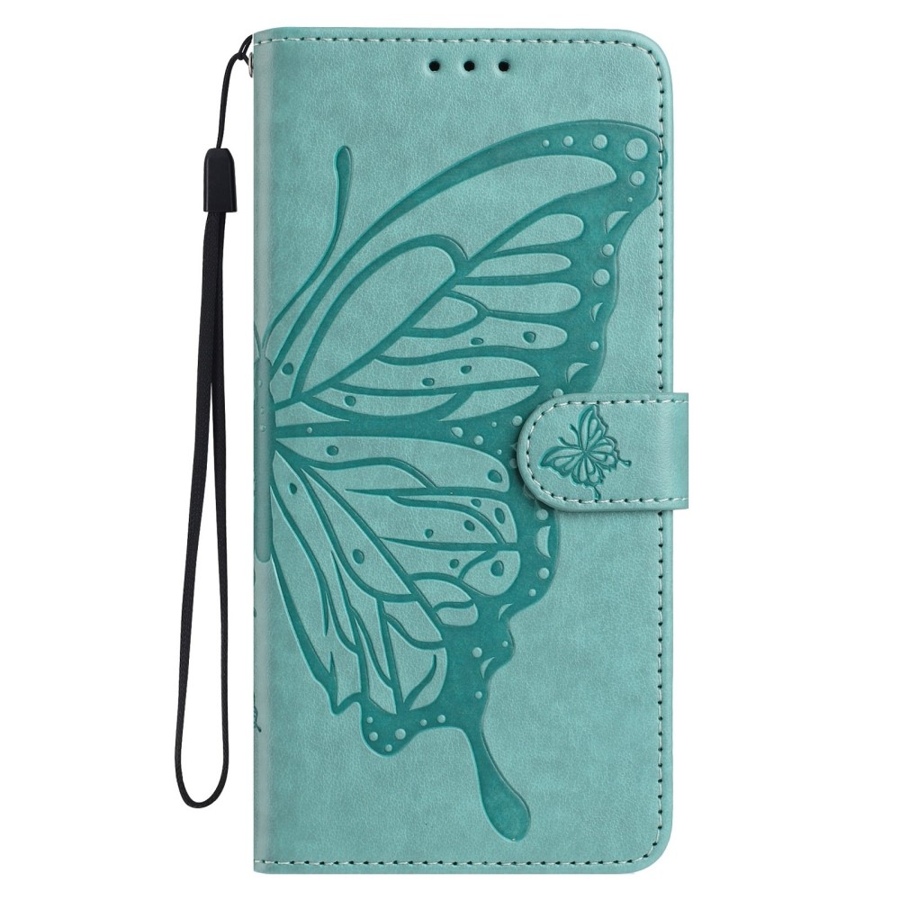 Floral Butterfly knižkové puzdro na Xiaomi Redmi A5 (171.7x77.8x8.3mm) - modrozelené