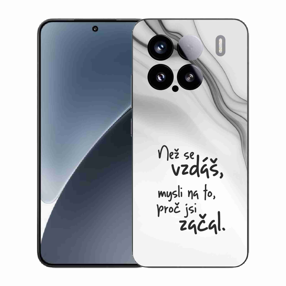 Gélový kryt mmCase na Xiaomi 15 - citát 2 biele pozadie