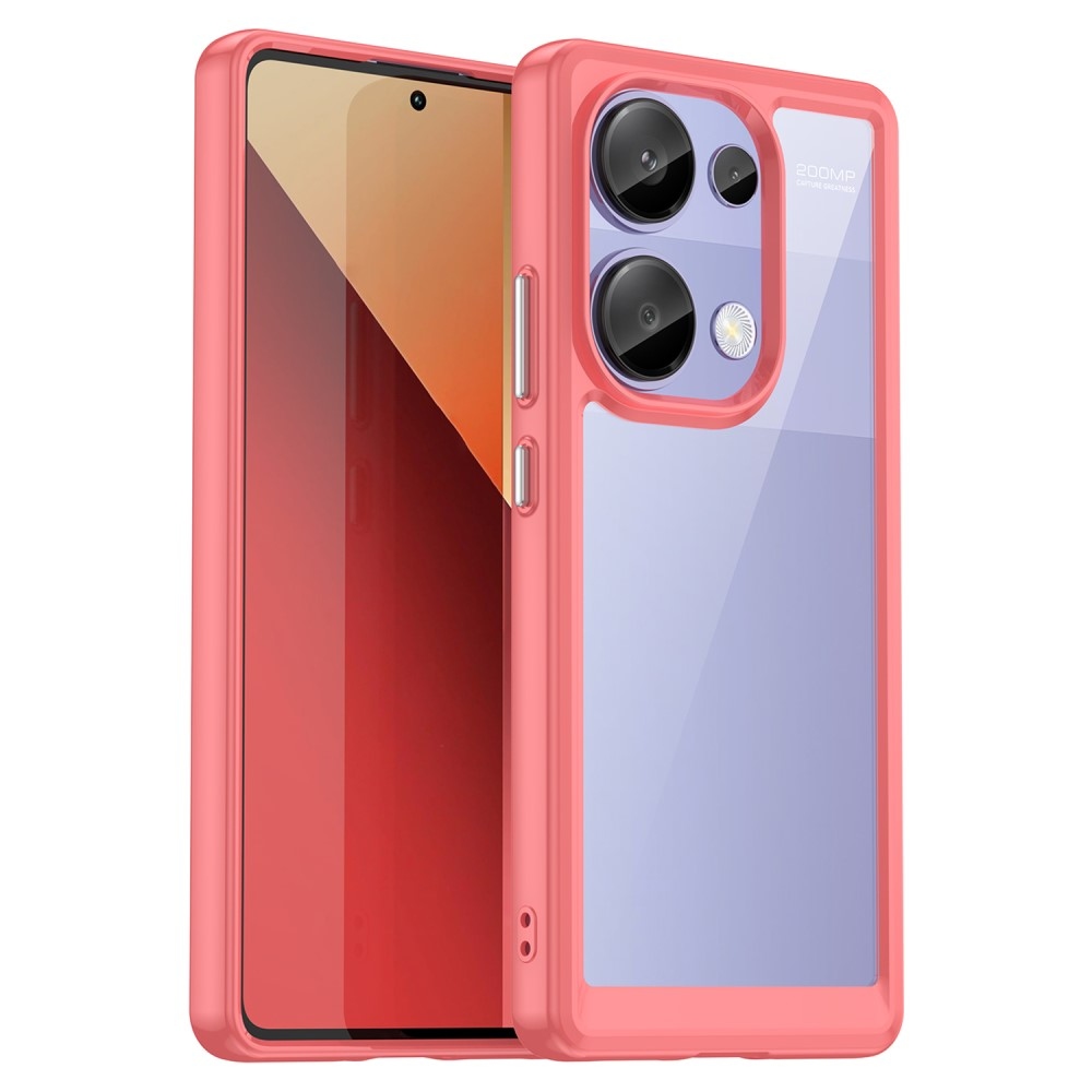 Gélový obal s pevným chrbtom pre Xiaomi Redmi Note 13 Pro 4G/Poco M6 Pro - červený