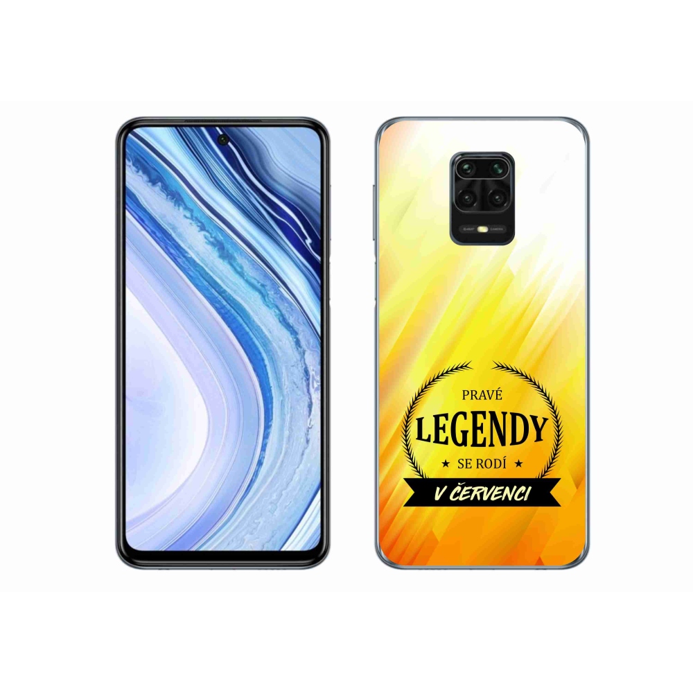 Gélový kryt mmCase na Xiaomi Redmi Note 9 Pro - legendy v júli žlté pozadie