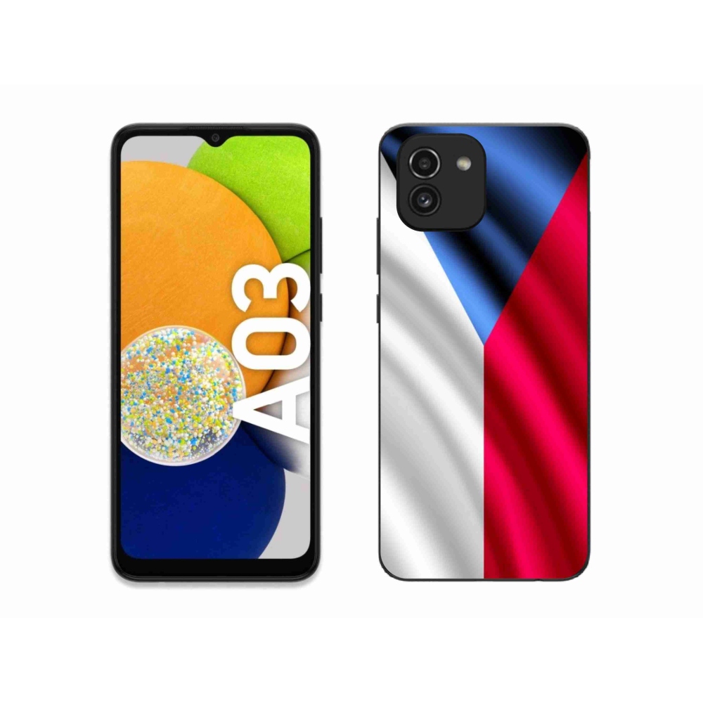 Gélový kryt mmCase na mobil Samsung Galaxy A03 - česká vlajka