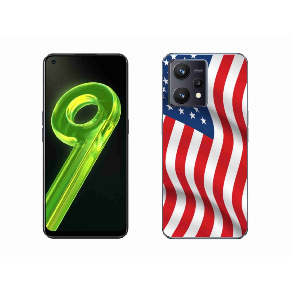 Gélový kryt mmCase na mobil Realme 9 4G - USA vlajka