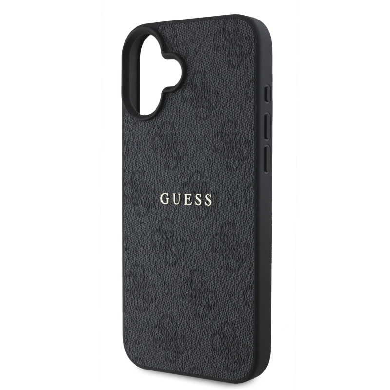 Guess PU 4G Classic Logo MagSafe zadný kryt pre iPhone 16 Plus Black
