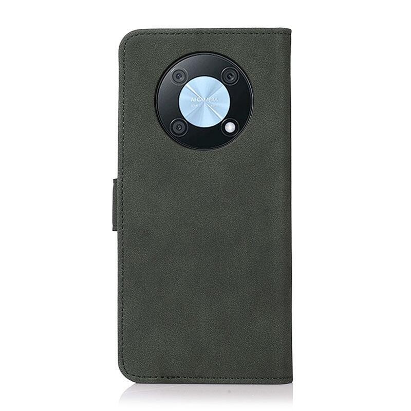 KHAZ PU kožené peňaženkové puzdro na mobil Huawei Nova Y90 - zelené