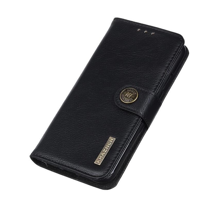 KHAZ PU kožené peňaženkové púzdro na mobil Vivo Y70 - čierne