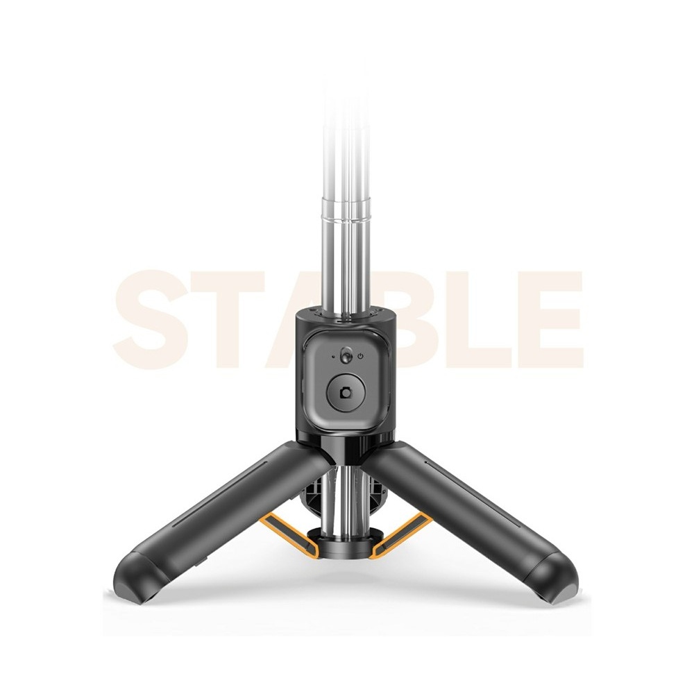 Q21S mini selfie tyč so statívom, LED svetlom a Bluetooth