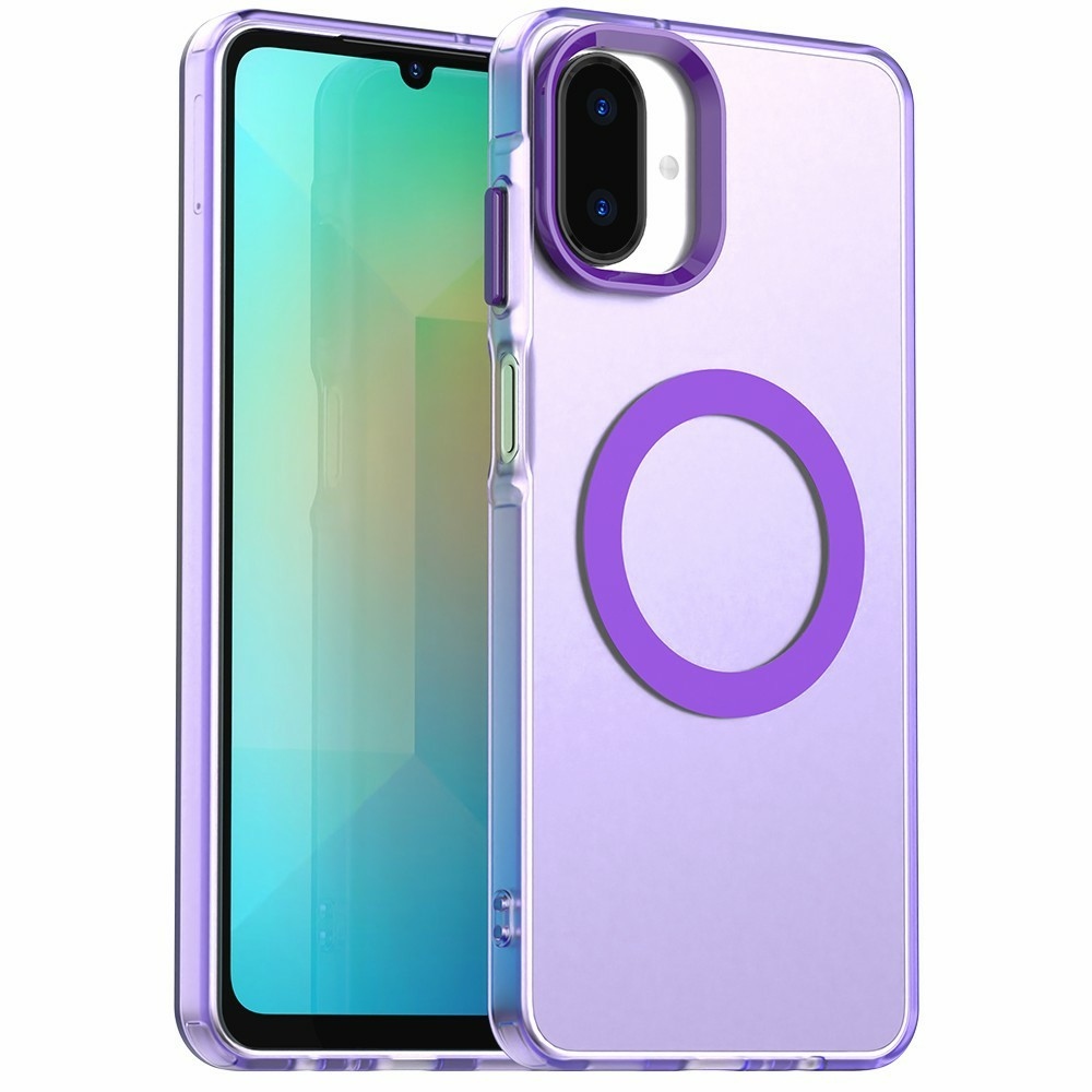 Candy gélový obal MagSafe pre Samsung Galaxy A07 4G - fialový