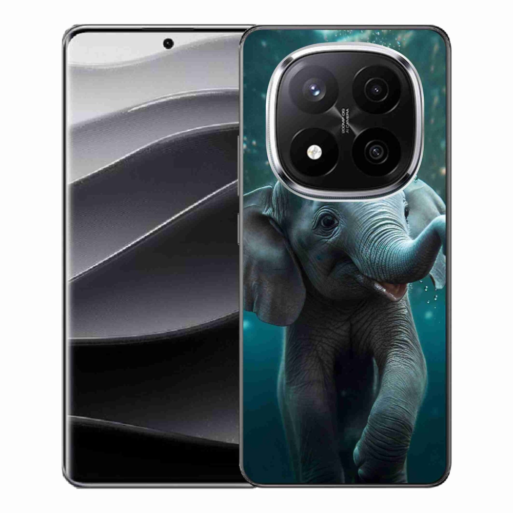 Gélový kryt mmCase na Xiaomi Redmi Note 14 Pro+ 5G - sloník pod vodou