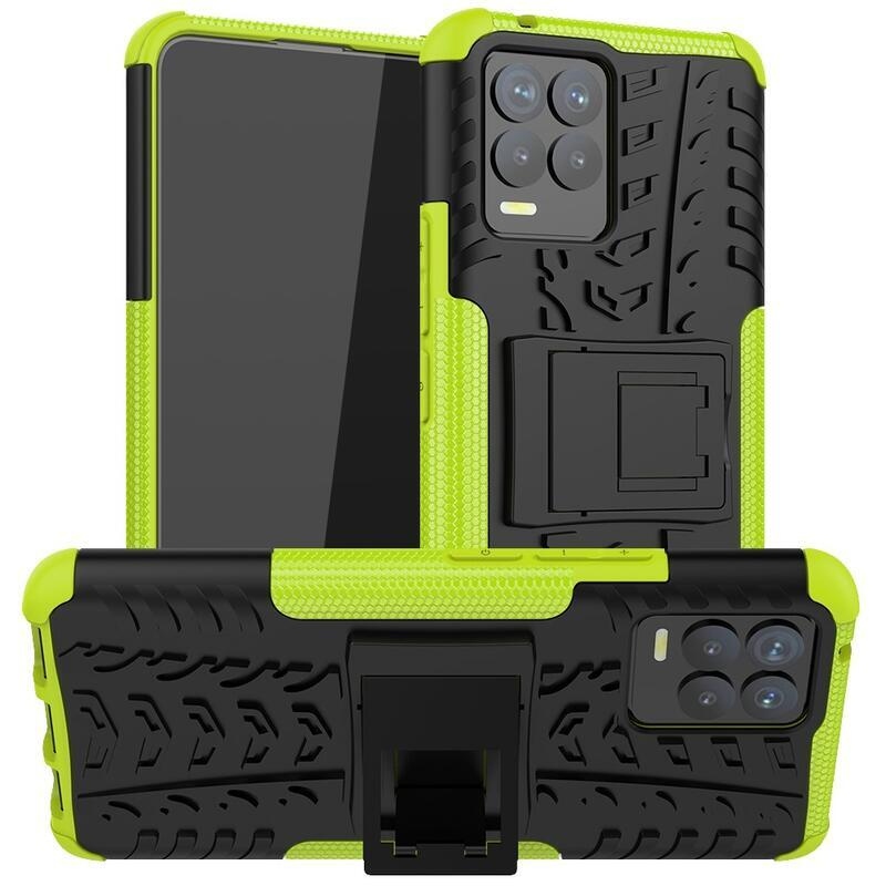 Kick odolný hybridný kryt na mobil Realme 8 4G/8 Pro - zelený