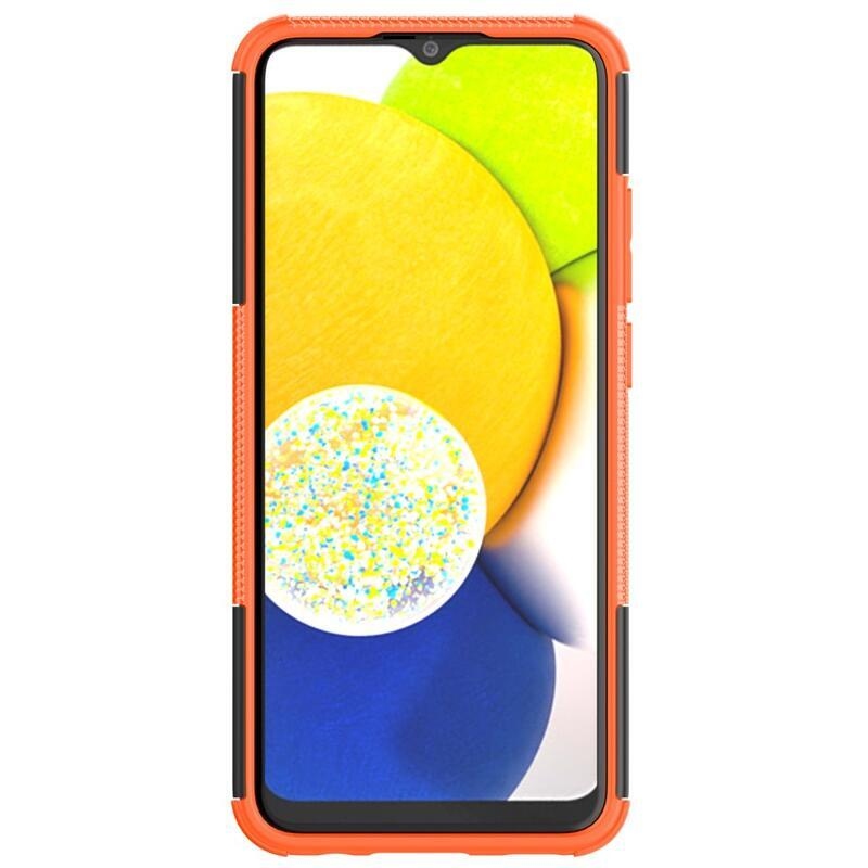 Kick odolný hybridný kryt na mobil Samsung Galaxy A03 - oranžový