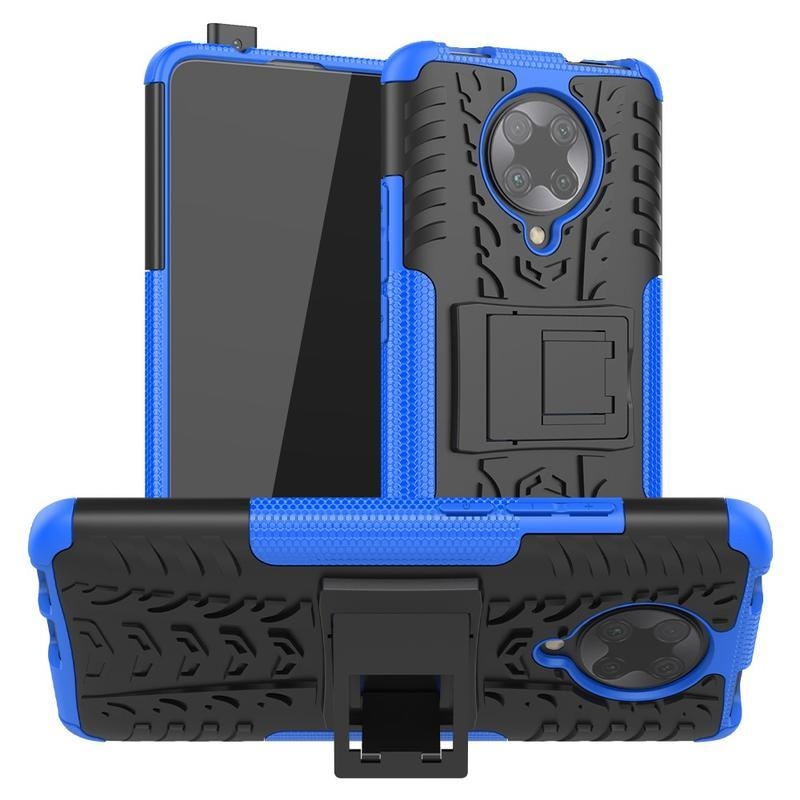 Kick odolný hybridný kryt na mobil Xiaomi Poco F2 Pro - modrý