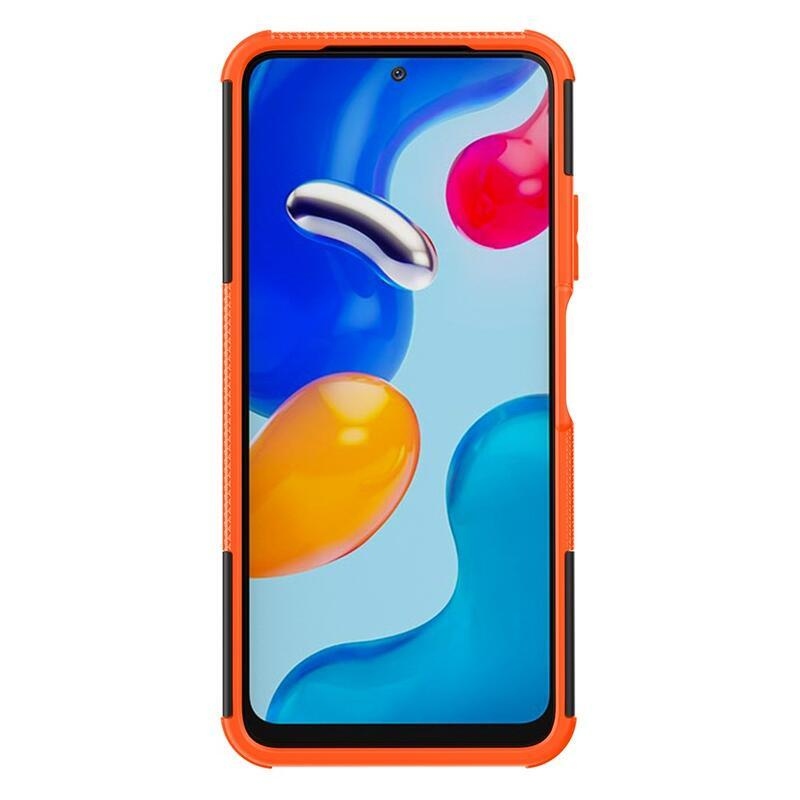 Kick odolný hybridný kryt na mobil Xiaomi Redmi Note 11 4G/Note 11S 4G - oranžový