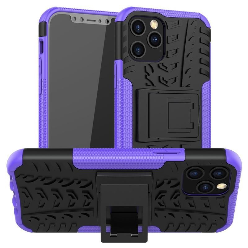 Kick odolný hybridný kryt pre mobil iPhone 12 Pro / 12 - fialový